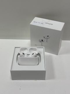 APPLE AIRPODS PRO WIRELESS EAR BUDS IN WHITE: MODEL NO A2698 A2699 A2700 (WITH BOX & ALL ACCESSORIES) [JPTM126703]. THIS PRODUCT IS FULLY FUNCTIONAL AND IS PART OF OUR PREMIUM TECH AND ELECTRONICS RA