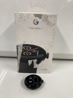 GOOGLE PIXEL WATCH 2 SMARTWATCH (ORIGINAL RRP - £239) IN MATTE BLACK BAND / OBSIDIAN ACTIVE BAND: MODEL NO G4TSL (BOXED WITH MANUFACTURE ACCESSORIES) [JPTB4735].