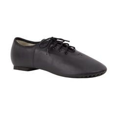 12 X ASYUSYU JAZZ SHOES BLACK JAZZ DANCE SHOES PU LEATHER LACE-UP FOR MEN WOMEN-2.5 UK - TOTAL RRP £120: LOCATION - B RACK