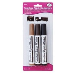 QUANTITY OF ALLARY FURNITURE TOUCH-UP MARKERS: BROWN COLOR; 1 PACK OF 3 MARKERS - TOTAL RRP £329: LOCATION - B RACK