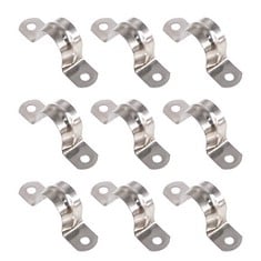 28 X KEADIC 30PCS M25 TWO HOLE STRAP U BRACKET TUBE STRAP TENSION CLIPS STAINLESS STEEL HEAVY DUTY RIGID PIPE STRAP CLAMP, FOR PIPES - TOTAL RRP £173: LOCATION - A RACK