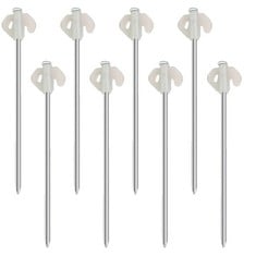 13 X 8 PCS TENT PEGS CAMPING TENT STAKES STAINLESS STEEL GROUND PEGS STEEL RUST PROOF TENT PEGS FOR CAMPING TRIP HIKING TRAVELING GARDENING TARP - TOTAL RRP £93: LOCATION - A RACK