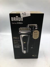 BRAUN SERIES 9 PRO+ ELECTRIC SHAVER FOR MEN, 5 PRO SHAVE ELEMENTS & PRECISION LONG HAIR PRO TRIMMER, POWERCASE, 9527S.: LOCATION - A