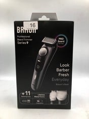 BRAUN BEARD TRIMMER SERIES 9 BT9441, TRIMMER WITH BARBER TOOLS AND 180-MIN RUNTIME, RATED WHICH BEST BUY.: LOCATION - A