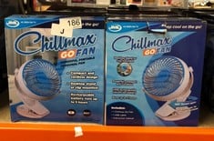 QUANTITY OF ITEMS TO INCLUDE CHILLMAX GO FAN - 360° POWERFUL, PORTABLE CORDLESS FAN - WHITE: LOCATION - A RACK