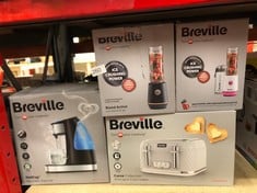 QUANTITY OF KITCHEN & APPLIANCES ITEMS TO INCLUDE BREVILLE BLEND ACTIVE PERSONAL BLENDER & SMOOTHIE MAKER | 350W | 2 PORTABLE BLEND ACTIVE BOTTLES (600ML) | LEAK PROOF LIDS | WHITE & PINK [VBL248]: L