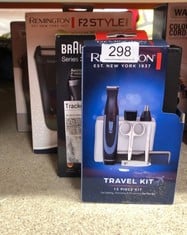 QUANTITY OF HEALTH & BEAUTY ITEMS TO INCLUDE REMINGTON HYGIENE TRAVEL KIT WITH CASE (13 PIECES FOR HAIR, MANICURE, PEDICURE ETC., BEARD TRIMMER, EAR HAIR, FACIAL HAIR & EYEBROW TRIMMER, NAIL CLIPPER,