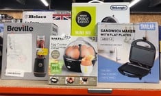 QUANTITY OF KITCHEN & APPLIANCES ITEMS TO INCLUDE SALTER ELECTRIC MULTI EGG COOKER - 6 EGG CAPACITY BOILER, GREAT FOR SOFT DIPPY, HARD & POACHED EGGS, INCLUDES MEASURING CUP, REMOVABLE EGG RACK AND 2