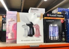 QUANTITY OF KITCHEN & APPLIANCES ITEMS TO INCLUDE RUSSELL HOBBS ILLUMINATING 1.7L ELECTRIC CORDLESS GLASS KETTLE WITH BLACK/BRUSHED STAINLESS STEEL ACCENTS (FAST BOIL 3KW, WASHABLE ANTI-SCALE FILTER,