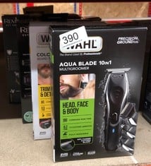 QUANTITY OF HEALTH & BEAUTY ITEMS TO INCLUDE WAHL AQUA BLADE 10 IN 1 MULTIGROOM, EYEBROW ATTACHMENT, BEARD TRIMMERS, BODY TRIMMERS, MEN’S BEARD TRIMMER, STUBBLE TRIMMING, BODY SHAVING, FACE GROOMING,