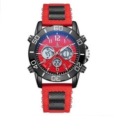 SAMUEL JOSEPH LIMITED EDITION MULTI FUNCTIONAL RED DESIGNER MENS WATCH SKU:SJ0014 £199: LOCATION - A