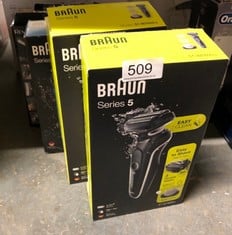 QUANTITY OF HEALTH & BEAUTY ITEMS TO INCLUDE BRAUN SERIES 5 51-W1600S ELECTRIC SHAVER FOR MEN WITH EASYCLICK BODY GROOMER ATTACHMENT, EASYCLEAN, WET & DRY, RECHARGEABLE, CORDLESS FOIL RAZOR, WHITE, R