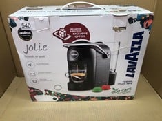 LAVAZZA, A MODO MIO JOLIE, COFFEE CAPSULE MACHINE, COMPATIBLE WITH A MODO MIO COFFEE PODS, QUIET, WITH REMOVABLE CUP REST, AUTOMATIC SHUT-OFF, WASHABLE COMPONENTS, 1250 W, 220–240 V, 50–60 HZ, WHITE.