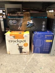 QUANTITY OF KITCHEN & APPLIANCES ITEMS TO INCLUDE RUSSELL HOBBS HONEYCOMB ELECTRIC 1.7L CORDLESS KETTLE (FAST BOIL 3KW, BLACK PREMIUM PLASTIC, MATT & HIGH GLOSS FINISH, REMOVABLE WASHABLE ANTI-SCALE