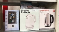 QUANTITY OF KITCHEN & APPLIANCES ITEMS TO INCLUDE MORPHY RICHARDS ILLUMINATION 1.7L JUG KETTLE, RAPID BOIL, BOIL DRY PROTECTION, PULL OFF LID, LIMESCALE FILTER, EASY VIEW WINDOW, 360 CORDLESS BASE, S