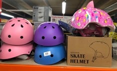 QUANTITY OF SPORTS & EXERCISE ITEMS TO INCLUDE RASKULLZ UNISEX YOUTH RASKULLZ CHILD/KIDS (5+ YEARS) - ASTRO CAT PINK UNISIZE 50-54CM HELMET, ASTRO CAT PINK, UK: LOCATION - A RACK