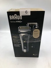 BRAUN SERIES 9 PRO+ ELECTRIC SHAVER FOR MEN, 5 PRO SHAVE ELEMENTS & PRECISION LONG HAIR PRO TRIMMER, POWERCASE, 9527S.: LOCATION - A