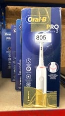 QUANTITY OF HEALTH & BEAUTY ITEMS TO INCLUDE ORAL-B PRO 3 ELECTRIC TOOTHBRUSHES FOR ADULTS, GIFTS FOR WOMEN / MEN, 1 CROSS ACTION TOOTHBRUSH HEAD & TRAVEL CASE, 3 MODES WITH TEETH WHITENING, 3500, BL