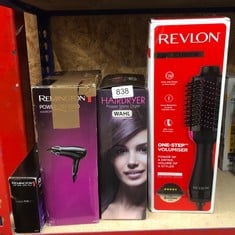 QUANTITY OF HEALTH & BEAUTY ITEMS TO INCLUDE REVLON SALON ONE-STEP HAIR DRYER & VOLUMISER WITH SECTIONING COMB INCLUDED (FOR MID TO LONG HAIR, ONE-STEP TECHNOLOGY, 2-IN-1 STYLING TOOL, IONIC & CERAMI