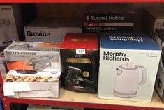 QUANTITY OF ITEMS TO INCLUDE MORPHY RICHARDS ILLUMINATION 1.7L JUG KETTLE, RAPID BOIL, BOIL DRY PROTECTION, PULL OFF LID, LIMESCALE FILTER, EASY VIEW WINDOW, 360 CORDLESS BASE, STAINLESS STEEL, WHITE