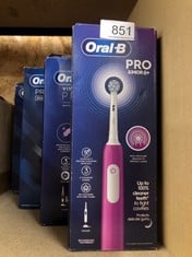 QUANTITY OF ITEMS TO INCLUDE ORAL-B PRO JUNIOR KIDS ELECTRIC TOOTHBRUSH, 1 TOOTHBRUSH HEAD, 3 MODES WITH KID-FRIENDLY SENSITIVE MODE, FOR AGES 6+, PURPLE: LOCATION - E RACK