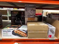 QUANTITY OF KITCHEN & APPLIANCES ITEMS TO INCLUDE SALTER EK5856 HEALTH GRILL & PANINI MAKER, STAINLESS STEEL: LOCATION - B