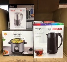 QUANTITY OF KITCHEN & APPLIANCES ITEMS TO INCLUDE BOSCH DESIGNLINE TWK3P423GB STAINLESS STEEL CORDLESS KETTLE, 1.7 LITRES, 3000W - BLACK: LOCATION - D