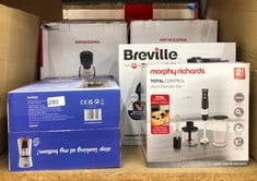 QUANTITY OF KITCHEN & APPLIANCES ITEMS TO INCLUDE BREVILLE ICED COFFEE MAKER | SINGLE SERVE ICED COFFEE MACHINE PLUS COFFEE CUP WITH STRAW | READY IN UNDER 4 MINUTES | GREY [VCF155]: LOCATION - D