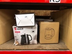 QUANTITY OF KITCHEN & APPLIANCES ITEMS TO INCLUDE HADEN DEVON 1.7L BLACK KETTLE – STYLISH, LIGHTWEIGHT, CORDLESS KETTLE FOR TEA & COFFEE – PERFECT FOR DAILY USE IN SMALL KITCHENS AND HOMES – ESSENTIA