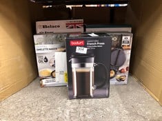 QUANTITY OF KITCHEN & APPLIANCES ITEMS TO INCLUDE BODUM CAFFETTIERA COFFEE MAKER, BLACK, 8 CUP: LOCATION - D