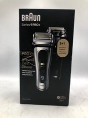 BRAUN SERIES 9 PRO ELECTRIC SHAVER WITH 3+1 HEAD, PROLIFT TRIMMER, CHARGING STAND & TRAVEL CASE, SONIC TECHNOLOGY, , 9417S.: LOCATION - A