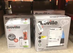 QUANTITY OF KITCHEN & APPLIANCES ITEMS TO INCLUDE BREVILLE BLEND ACTIVE PERSONAL BLENDER & SMOOTHIE MAKER | 350W | 2 PORTABLE BLEND ACTIVE BOTTLES (600ML) | LEAK PROOF LIDS | WHITE & GREEN [VBL246]: