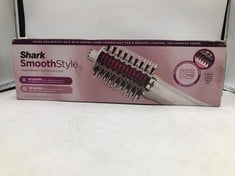 SHARK SMOOTHSTYLE HEATED BRUSH AND COMB, WET & DRY MODES, SMOOTHING HOT AIR BRUSH WITH 3 TEMPERATURES, SOFT & VOLUMINOUS FINISH FOR ALL HAIR TYPES, SILK HT202UK.: LOCATION - A