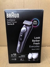 BRAUN BEARD TRIMMER SERIES 9 BT9441, TRIMMER WITH BARBER TOOLS AND 180-MIN RUNTIME, RATED WHICH BEST BUY.: LOCATION - E