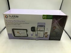 HUBBLE CONNECTED NURSERY PAL SKYVIEW SMART VIDEO BABY MONITOR WIFI CAMERA WITH 5" INCH SCREEN, COT MOUNT, 7 COLOUR NIGHT LIGHT, NIGHT VISION, TWO-WAY TALK, ROOM TEMPERATURE SENSOR AND SMARTPHONE APP.