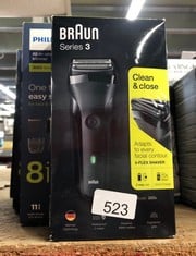 QUANTITY OF HEALTH & BEAUTY ITEMS TO INCLUDE BRAUN SERIES 3 ELECTRIC SHAVER FOR MEN, ELECTRIC RAZOR FOR MEN, , 300, BLACK RAZOR: LOCATION - F