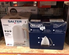 QUANTITY OF KITCHEN & APPLIANCES ITEMS TO INCLUDE SALTER PEBBLE KETTLE – 1.7 L FAST BOIL ELECTRIC TEA KETTLE, REMOVABLE LIMESCALE FILTER, WATER LEVEL INDICATOR, 360° SWIVEL BASE, VIEWING WINDOW, BOIL