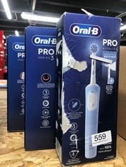 QUANTITY OF HEALTH & BEAUTY ITEMS TO INCLUDE ORAL-B VITALITY PRO ELECTRIC TOOTHBRUSHES ADULTS, 1 HANDLE, 2 TOOTHBRUSH HEADS, 3 BRUSHING MODES INCLUDING SENSITIVE PLUS, BLUE: LOCATION - F