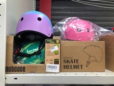 QUANTITY OF SPORT & EXERCISE ITEMS TO INCLUDE KIDS SKATE HELMET SIZE S 51-54CM PINK: LOCATION - G