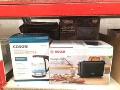 QUANTITY OF KITCHEN & APPLIANCES ITEMS TO INCLUDE BOSCH TAT3P423GB DESIGNLINE TOASTER, STAINLESS STEEL, 970 W, BLACK: LOCATION - G