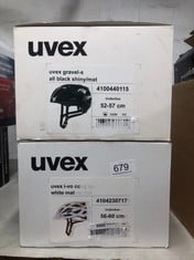 QUANTITY OF SPORTS & EXERCISE ITEMS TO INCLUDE UVEX GRAVEL X - SECURE PERFORMANCE BIKE HELMET FOR MEN & WOMEN - INDIVIDUAL FIT - OPTIMIZED VENTILATION - ALL BLACK - 52-57 CM: LOCATION - G