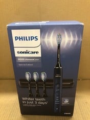 PHILIPS SONICARE DIAMONDCLEAN 9000 ELECTRIC TOOTHBRUSH, SPECIAL EDITION, SONIC TOOTHBRUSH WITH APP, PRESSURE SENSOR, 4 BRUSHING MODES, 3 INTENSITY LEVELS, CHARGING STAND, AQUAMARINE, MODEL HX9911/89.