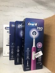 QUANTITY OF HEALTH & BEAUTY ITEMS TO INCLUDE ORAL-B PRO JUNIOR KIDS ELECTRIC TOOTHBRUSH, 1 TOOTHBRUSH HEAD, 3 MODES WITH KID-FRIENDLY SENSITIVE MODE, FOR AGES 6+, 2 PIN UK PLUG, PURPLE: LOCATION - G