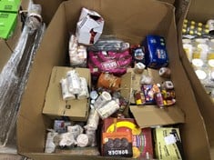 PALLET OF FOOD AND DRINK ITEMS TO INCLUDE BORDER DARK CHOCOLATE GINGERS, SOME ITEMS MAY BE PAST BEST BEFORE DATE: LOCATION - FLOOR(COLLECTION OR OPTIONAL DELIVERY AVAILABLE)