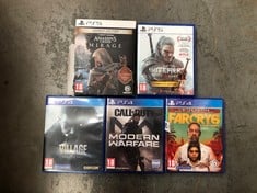 QUANTITY OF ASSORTED PLAYSTATION GAMES TO INCLUDE THE WITCHER WILD HUNT PS5 ID MAY BE REQUIRED - COLLECTION ONLY - LOCATION BACK RACK