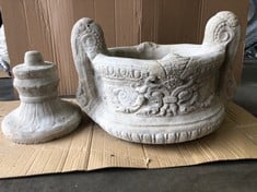 ACANTHUS URN - LARGE URN DECORATED WITH ACANTHUS LEAVES - COLLECTION ONLY - LOCATION FLOOR