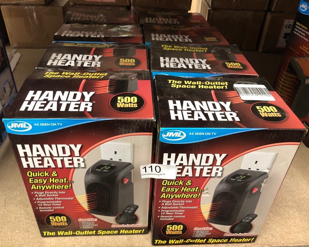 8 X HANDY HEATER – REMOTE-CONTROLLED, PLUG-IN PERSONAL HEATER: LOCATION - B RACK