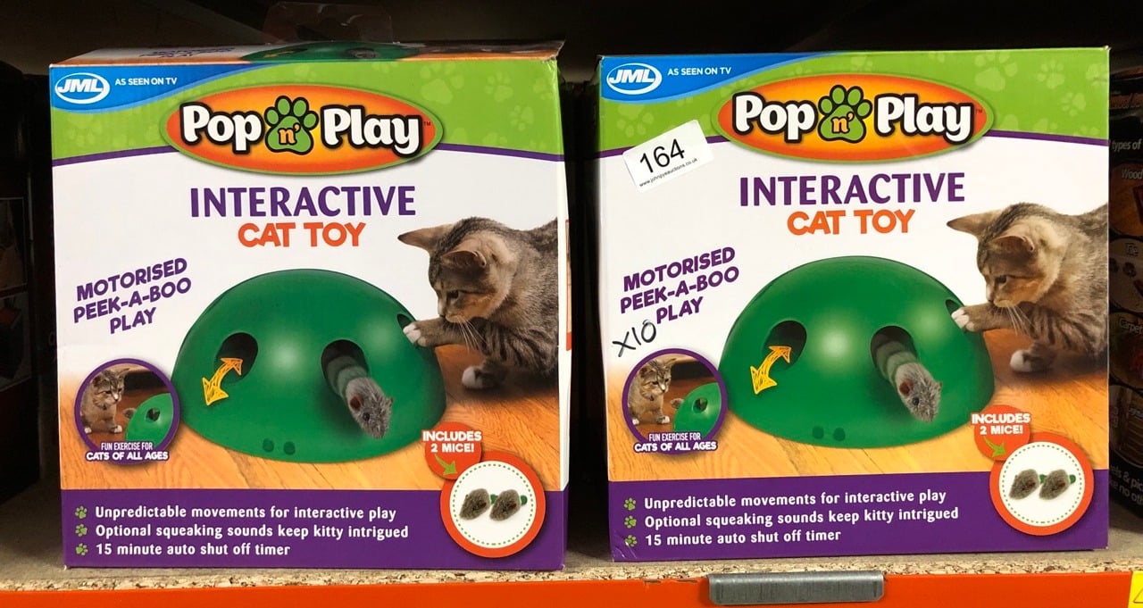 10 X POP N PLAY INTERACTIVE CAT TOY: LOCATION - B RACK