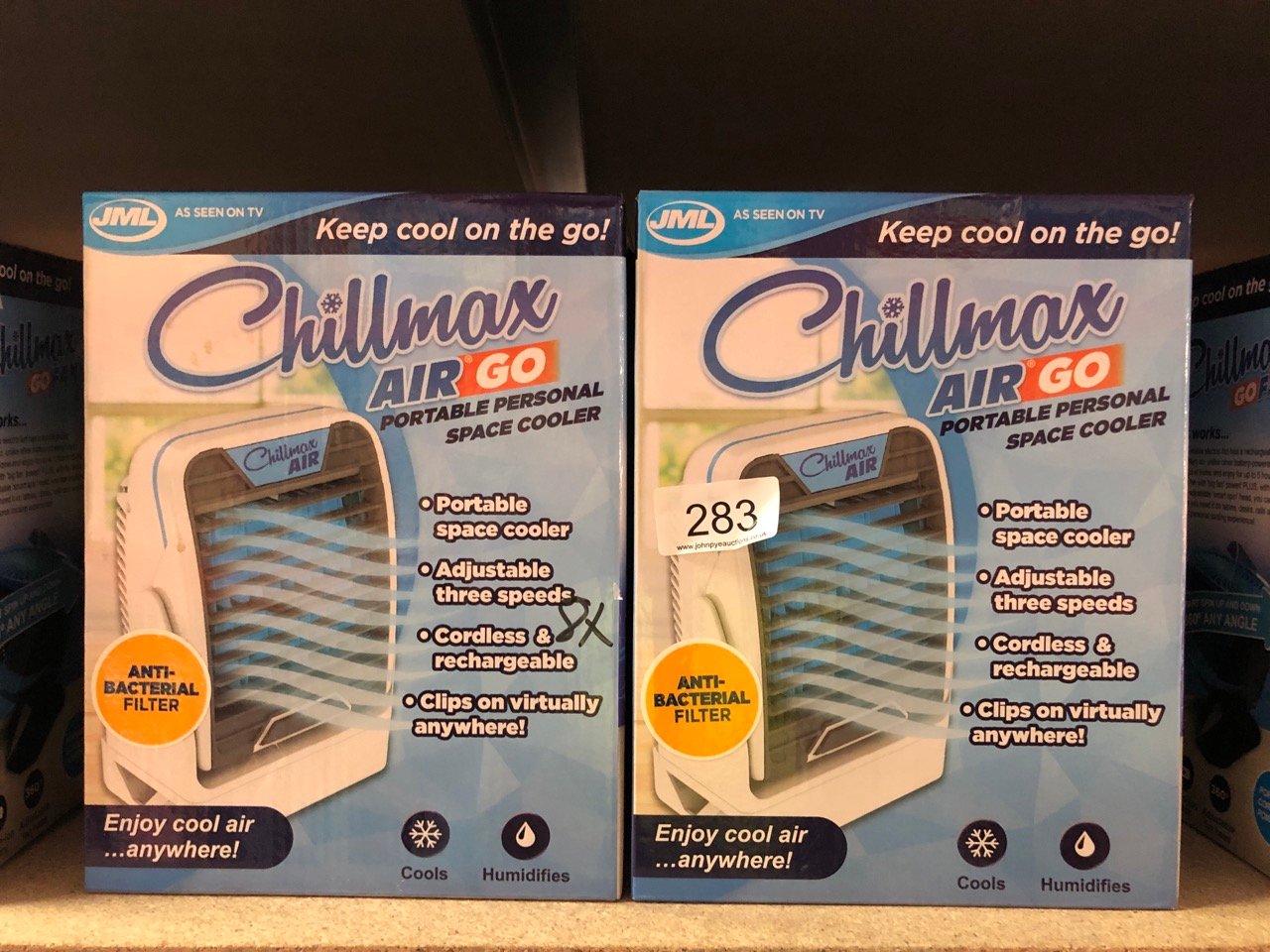 QUANTITY OF  ITEMS TO INCLUDE CHILLMAX AIR GO - PORTABLE, TAKE-ANYWHERE PERSONAL COOLER: LOCATION - C RACK