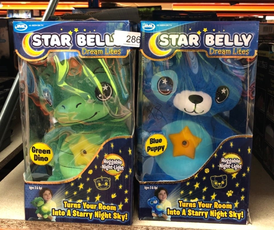 QUANTITY OF  ITEMS TO INCLUDE STAR BELLY - PLUSH, CUDDLY BEDTIME NIGHT LIGHT TOYS WITH PROJECTING LIGHT DISPLAYS - BLUE PUPPY: LOCATION - C RACK